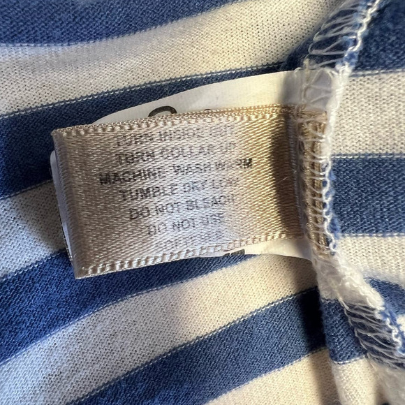 Cutter & Buck Dri-Release Blue and White Striped Short Sleeve Polo, Size M - Picture 6 of 10